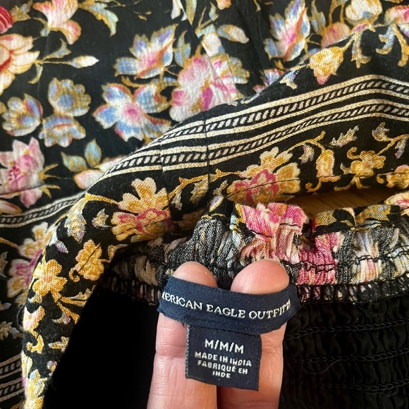 American Eagle cropped floral cotton corset . Sz M. Like new. - Picture 5 of 6